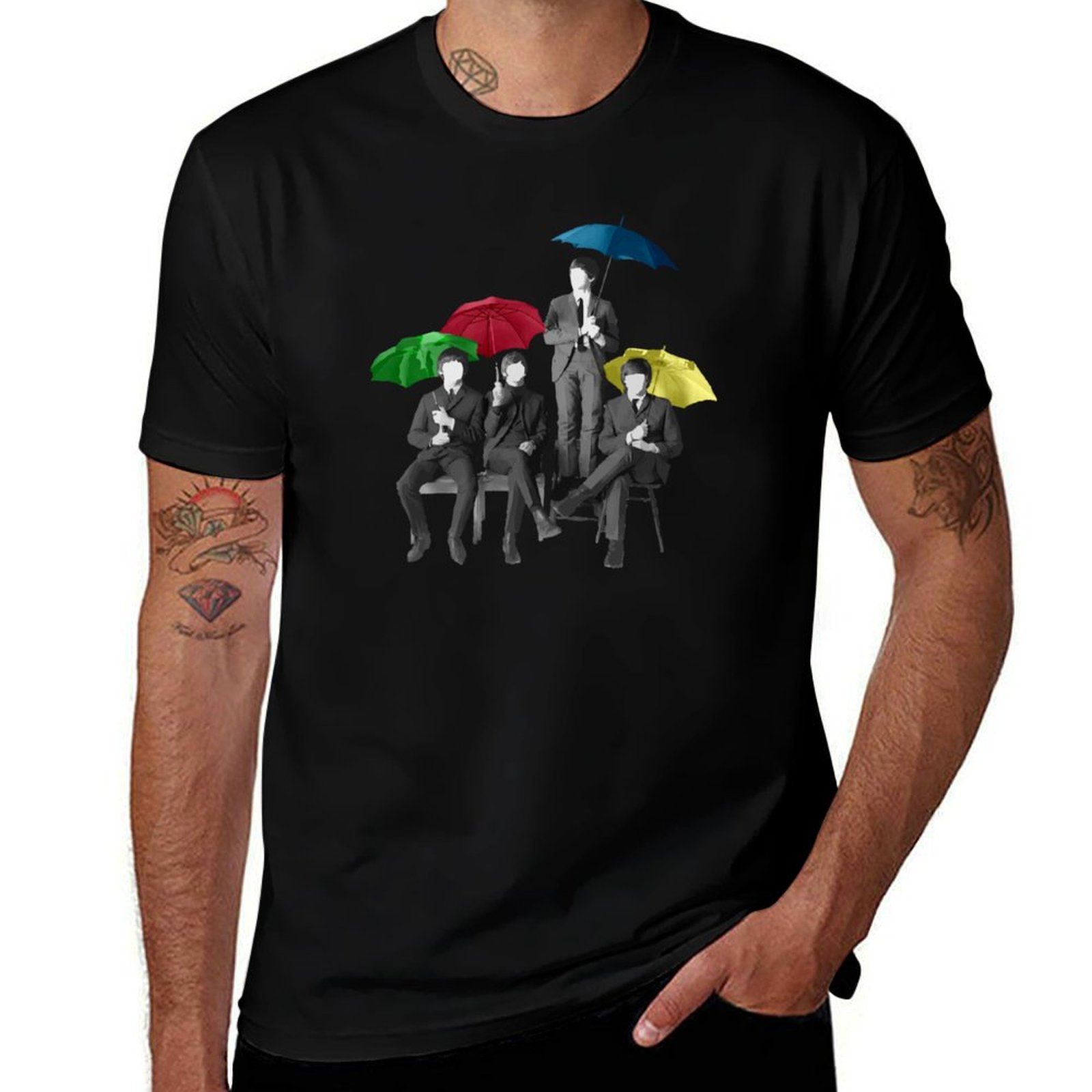 Men'S Fashion Umbrella - Umbrella Fab Four T-Shirt Lässiges, modisches