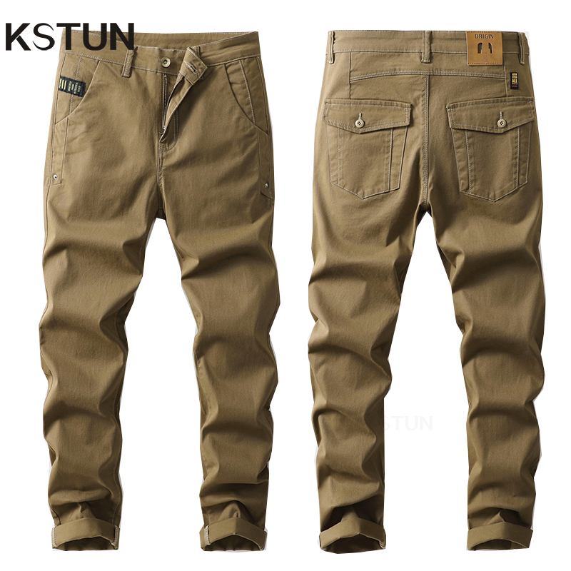 Men'S Fashion Khaki Pants - KSTUN Herren-Freizeithose, schmal, gerade, Stretch, modisch,
