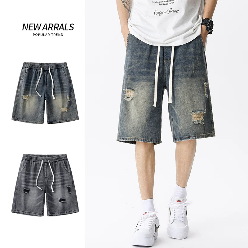 Men'S Fashion Overalls - Sommer Dünne Denim Shorts männer Retro