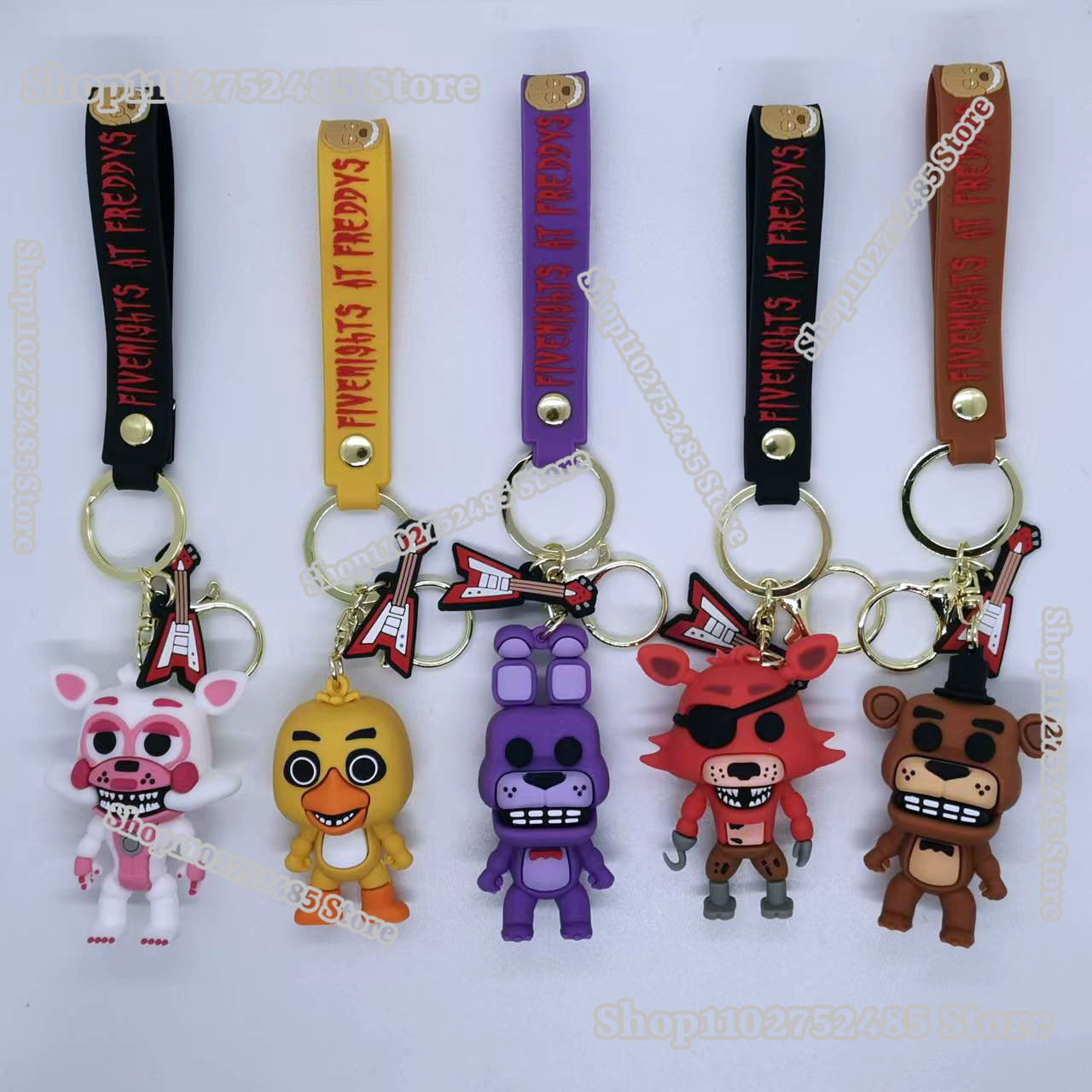 Men Fashion Key - 5 Stück Cartoon Anime FNAF Figuren