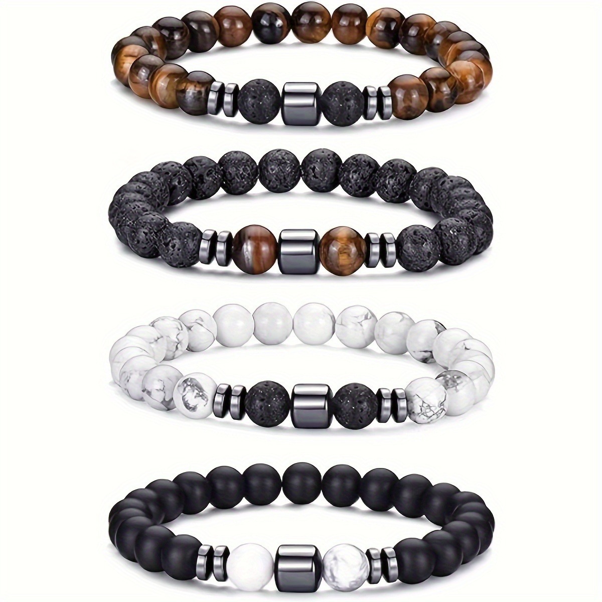 Amazon Men'S Fashion - Grenzübergreifendes Perlenarmband Amazon Türkis Schwarzer Gallenstein