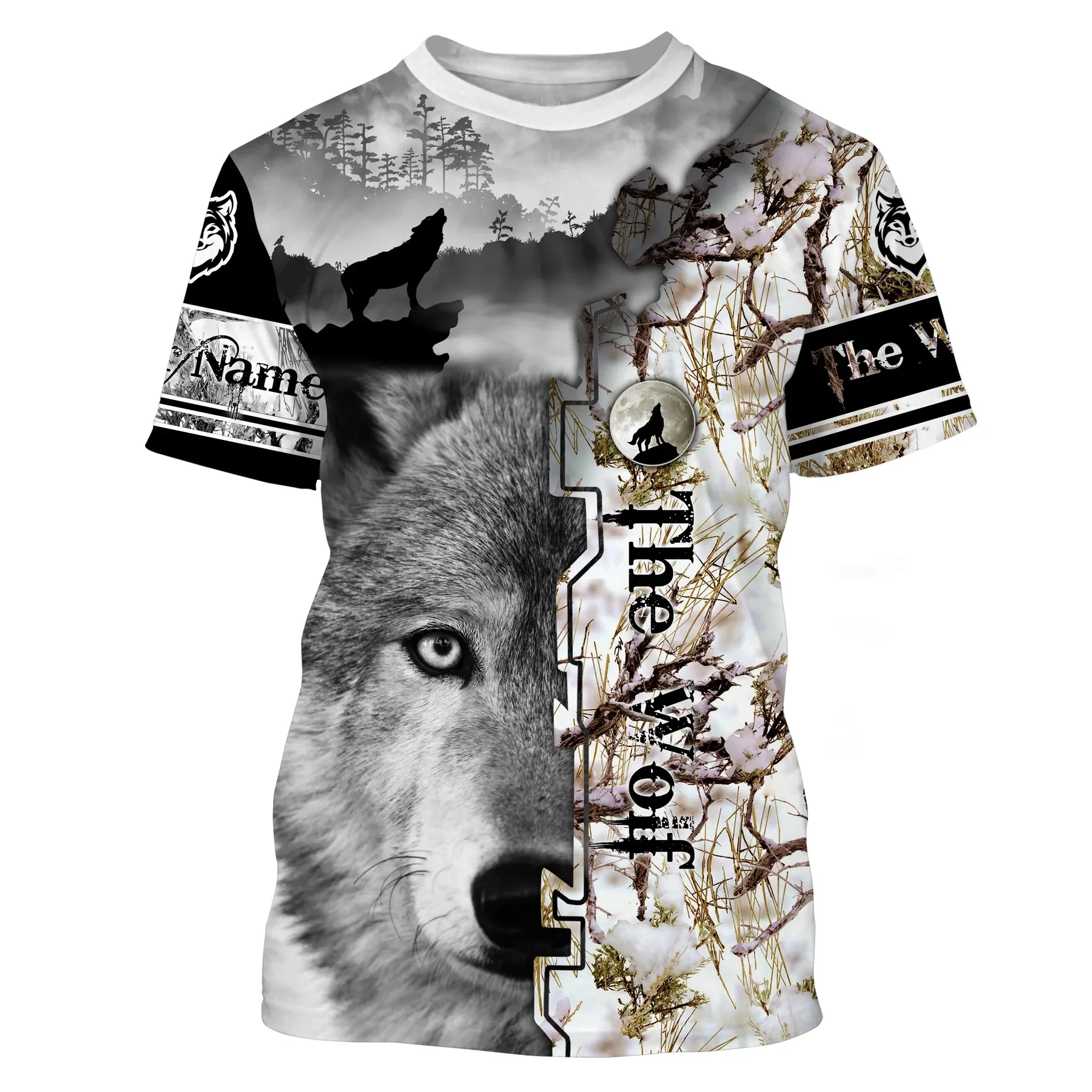 Men'S Fashion Names - Personalisierter Name Wolf / Hirschjagd 3D