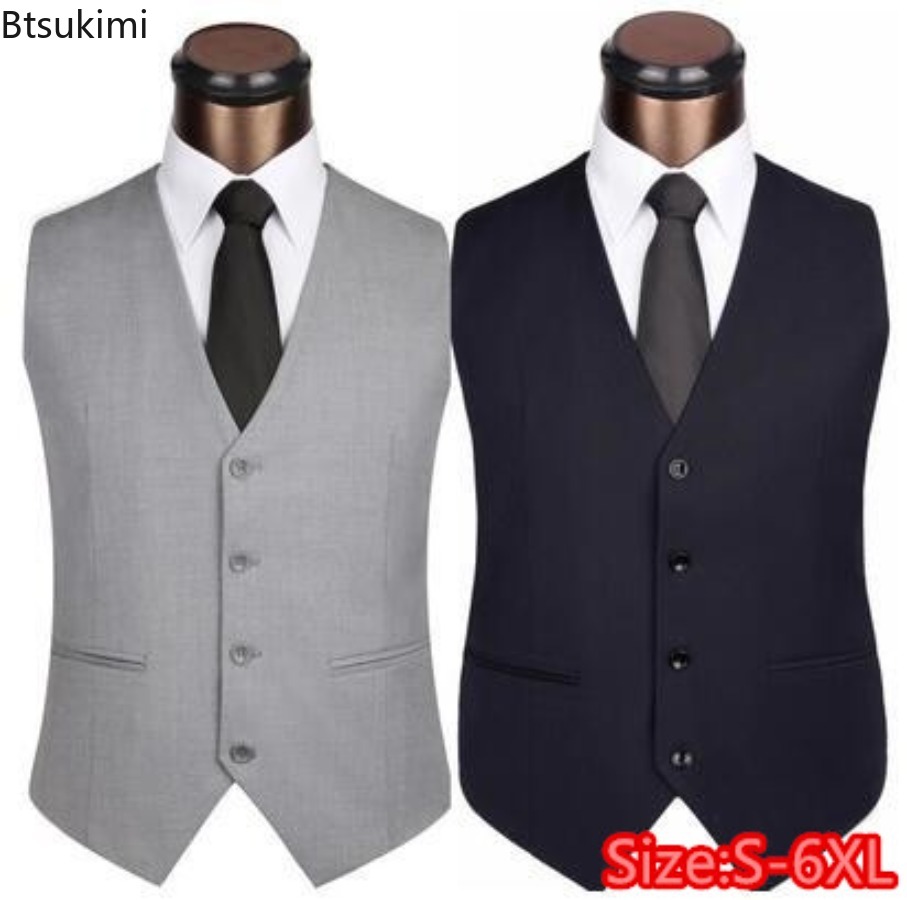 Formal Waistcoat Vest - S-6XL Plus Größe männer Koreanische Slim