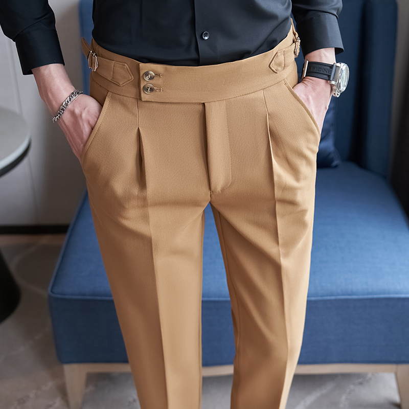 Men'S Fashion Khaki Pants - 2026 Neue Schwarze Herrenanzughose, Modische Freizeithose,