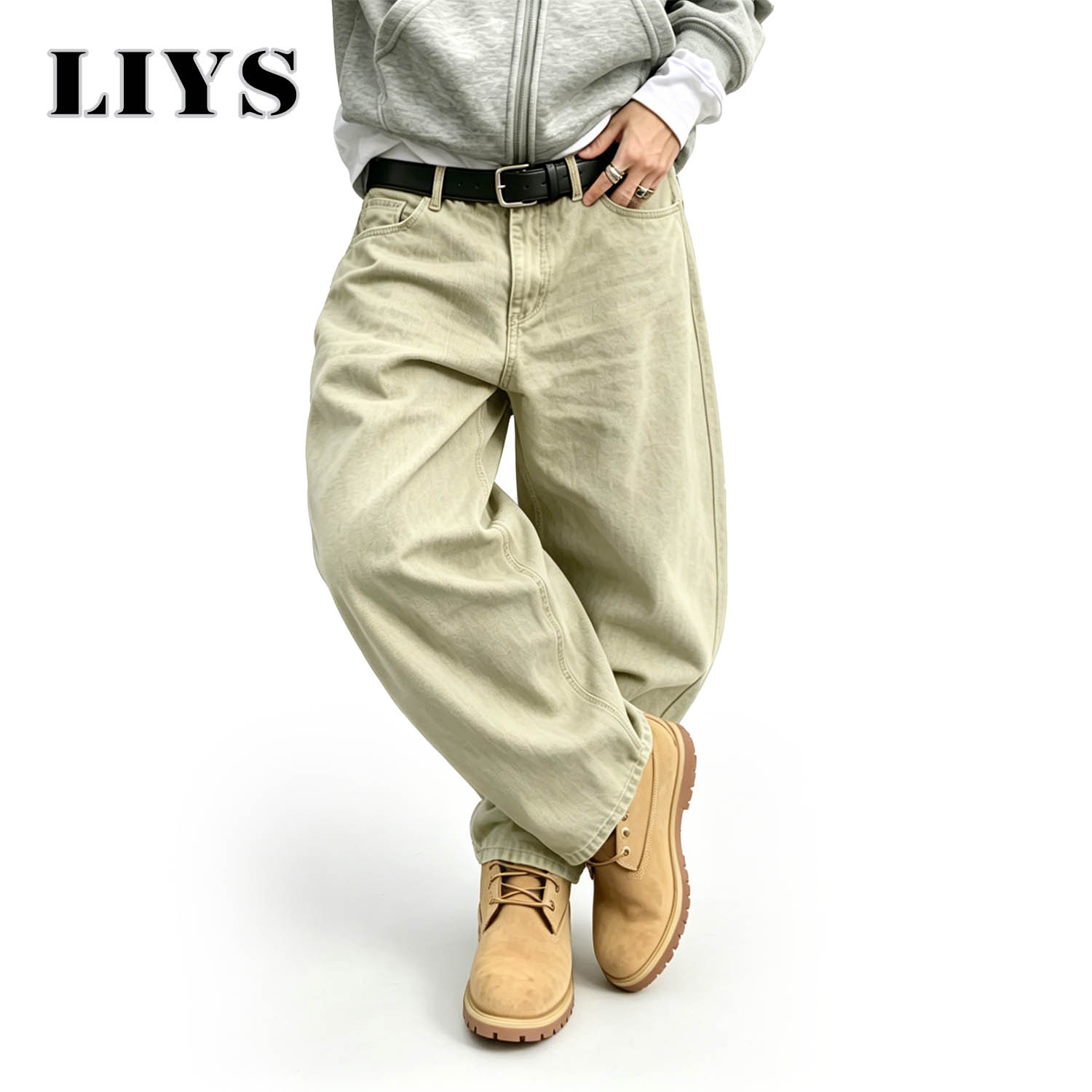 Men'S Fashion Khaki Pants - LIYS Herren American Retro Light Khaki