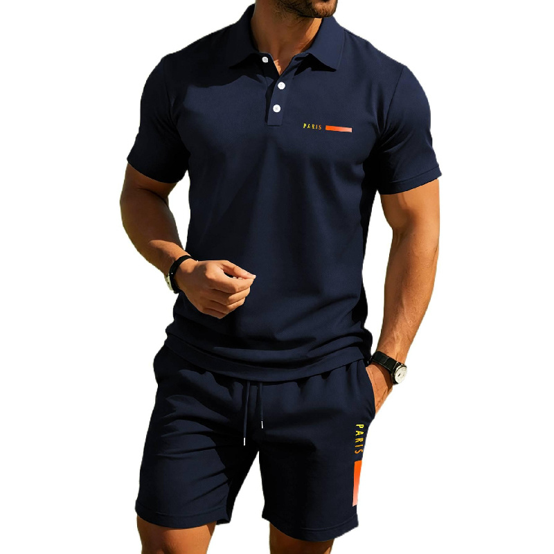 Men'S Fashion And Style - PARIS Print Herren-Poloshirt für den Sommer,