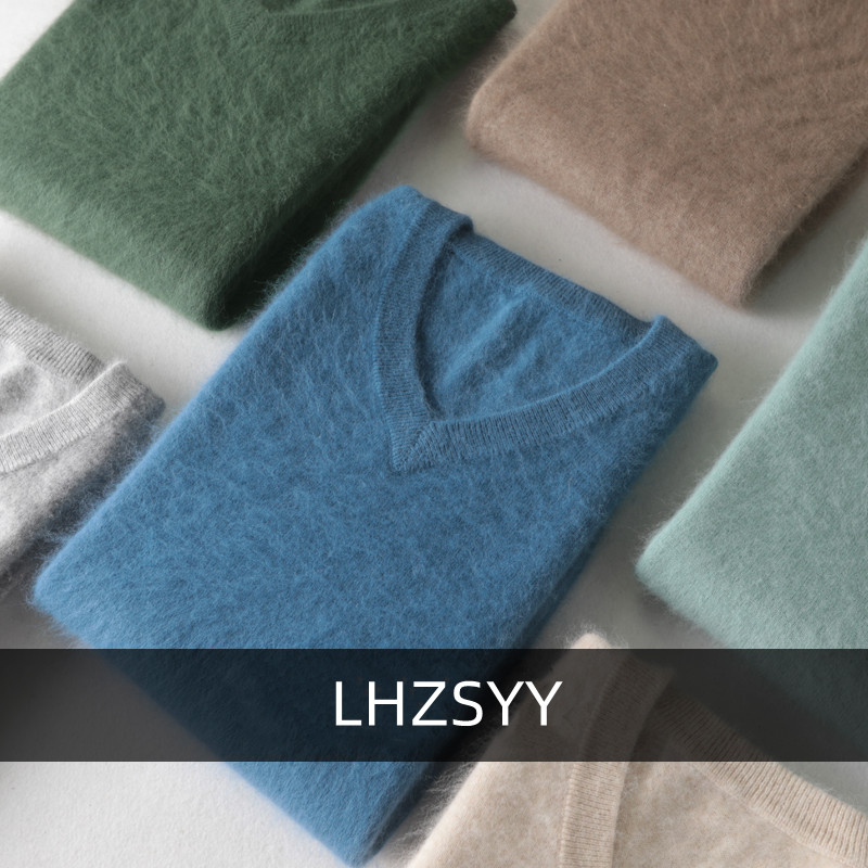 Knitted Cardigan Men - LHZSYY Herren-Pullover aus 100 % Nerz-Kaschmir,
