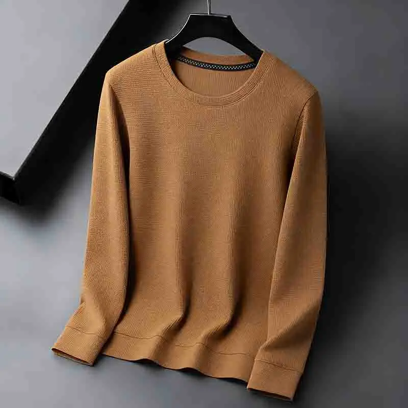 Knitted Cardigan Men - 2026 Neuerscheinung Herren Basic Einfarbiger Rundhals-Pullover