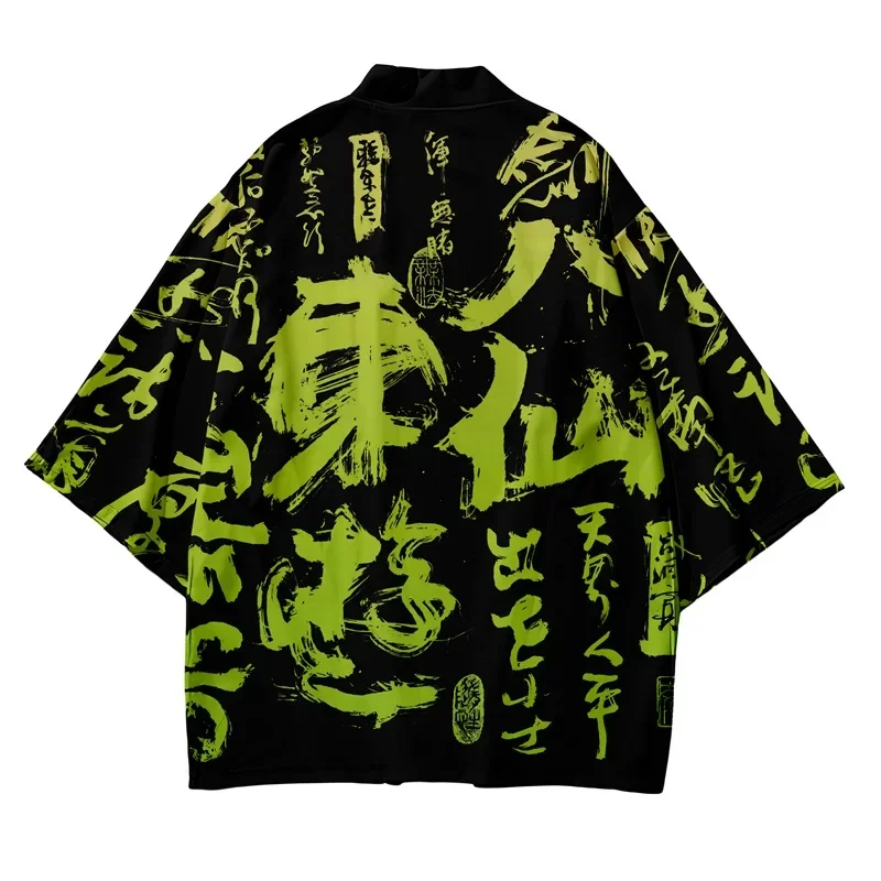 Knitted Cardigan Men - 3D japanischer traditioneller Samurai-Kimono Sommer Männer