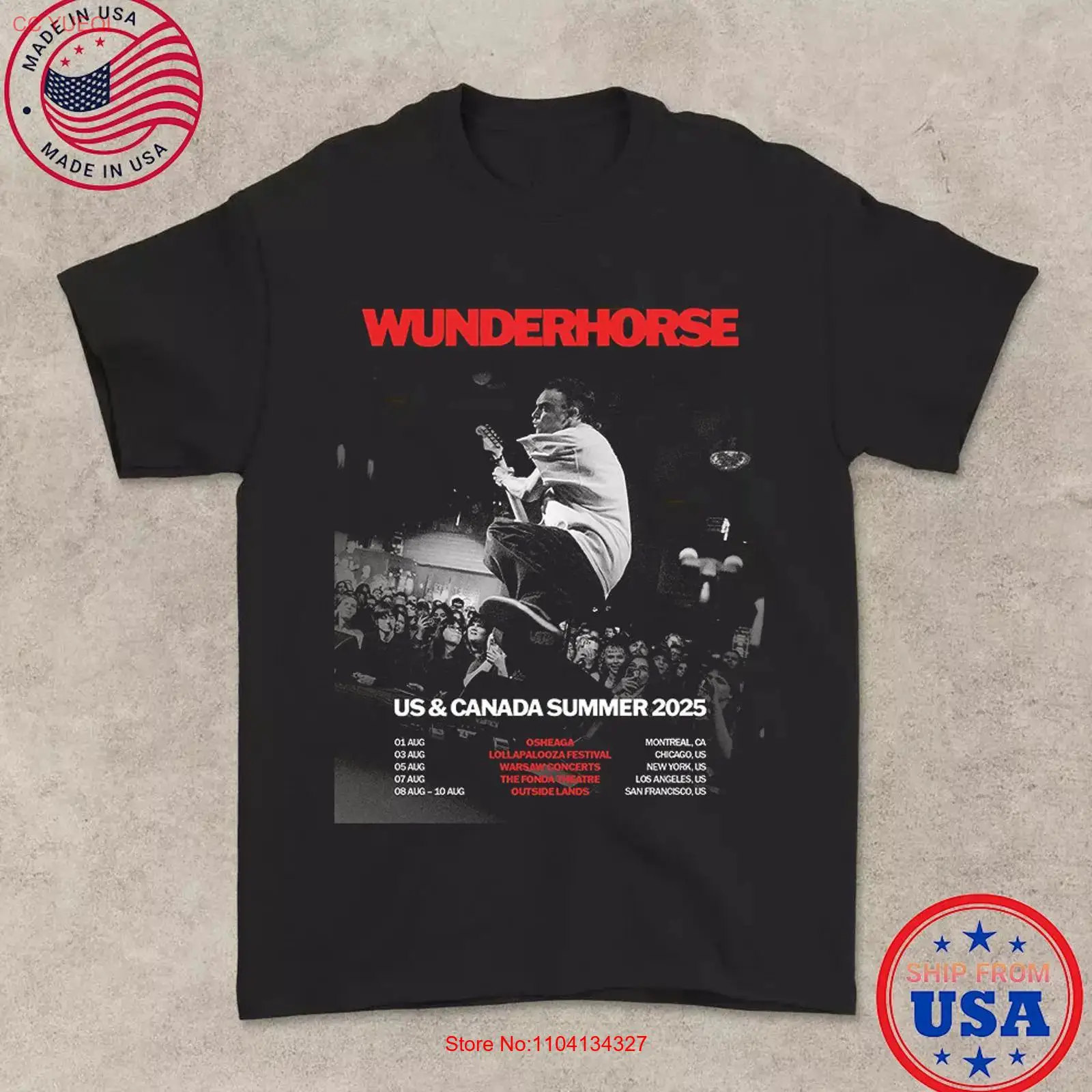 Mens Fashion Summer 2025 - Wunderhorse 2025 Tour SOMMER USA KANADA