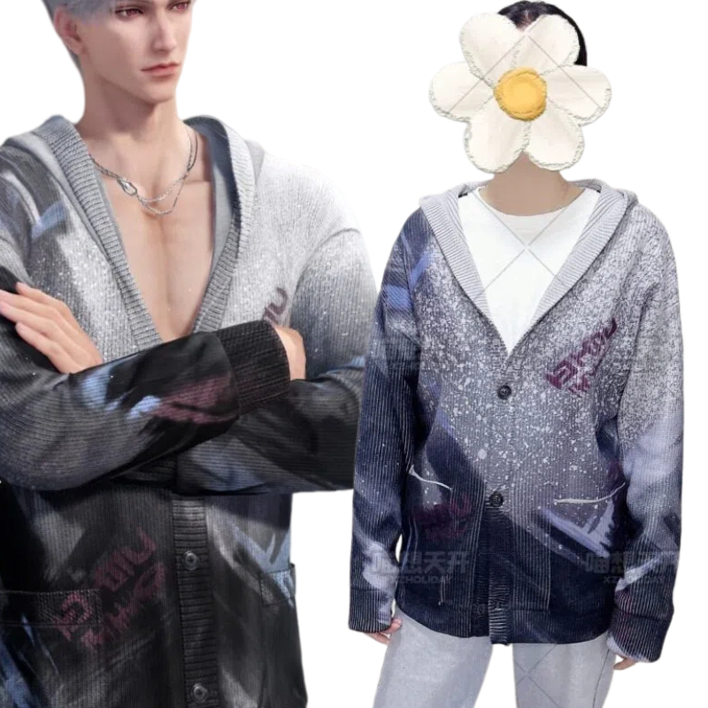 Knitted Cardigan Men - Sylus Kostüm Game Love and Deepspace