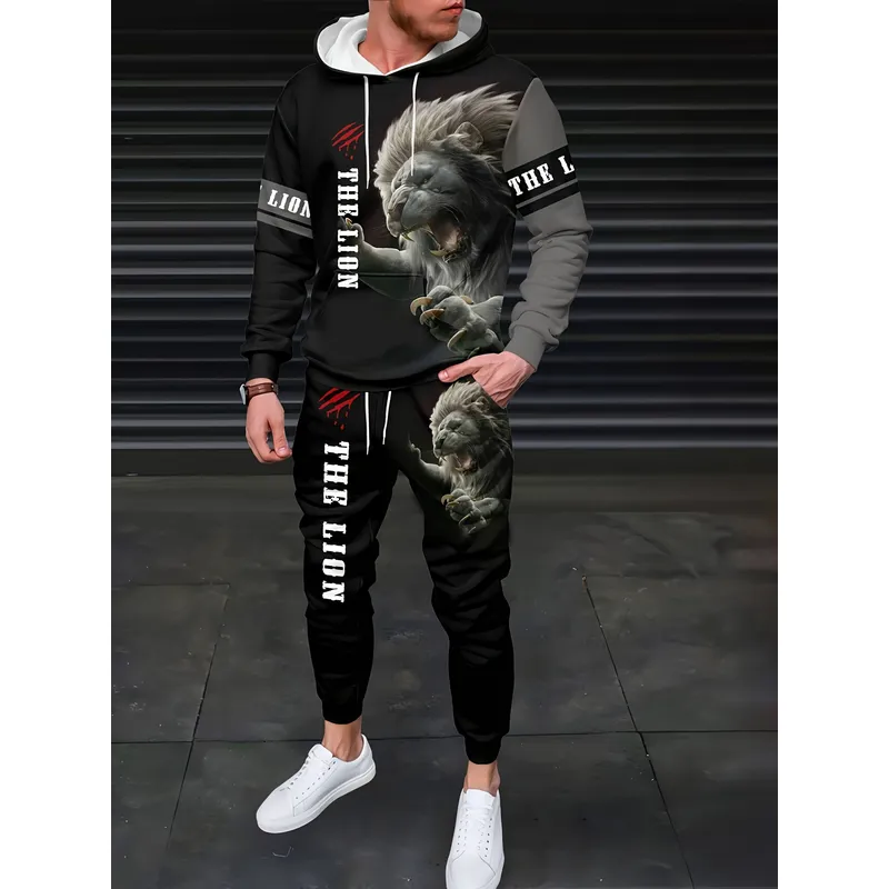 Men'S Fashion And Style - 2026 Lässiger Pullover und Jogginghose 2-teiliges