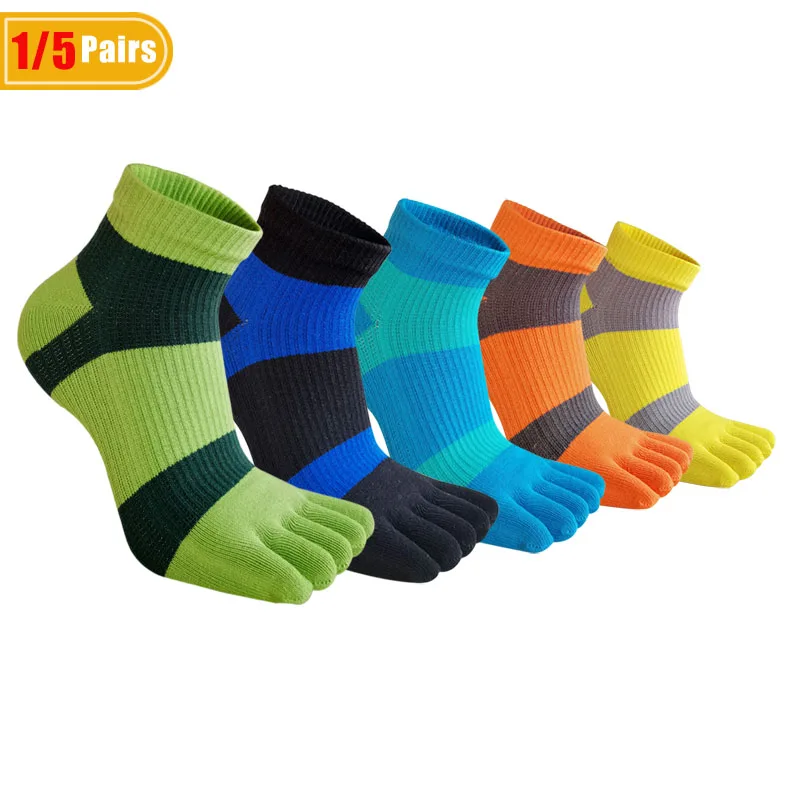Socks Ankle Men - 1/5 Paar Herren Fünf-Finger-Knöchelsocken Fitness Sport