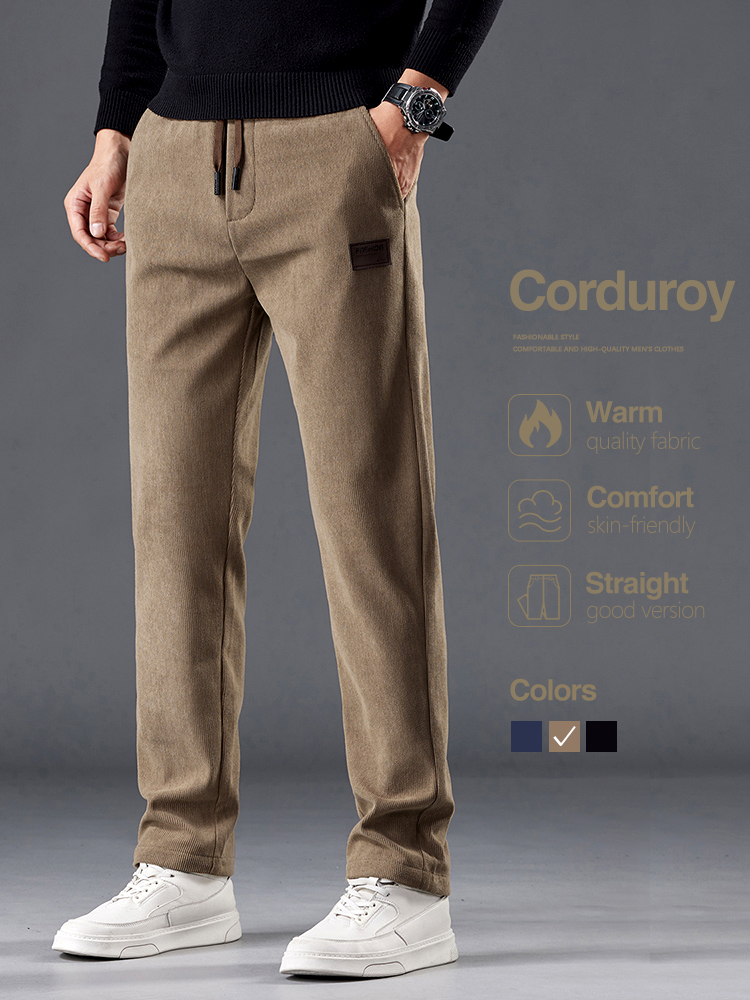 Men'S Fashion Khaki Pants - Männer Cord Hosen Herbst Neue Elastische