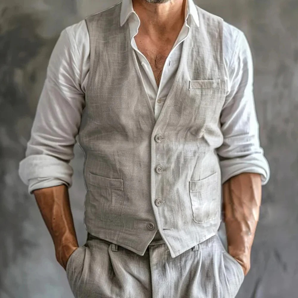 Herren-Leinenweste, Sommer-Män – Formal Waistcoat Vest Bewertung und Preis