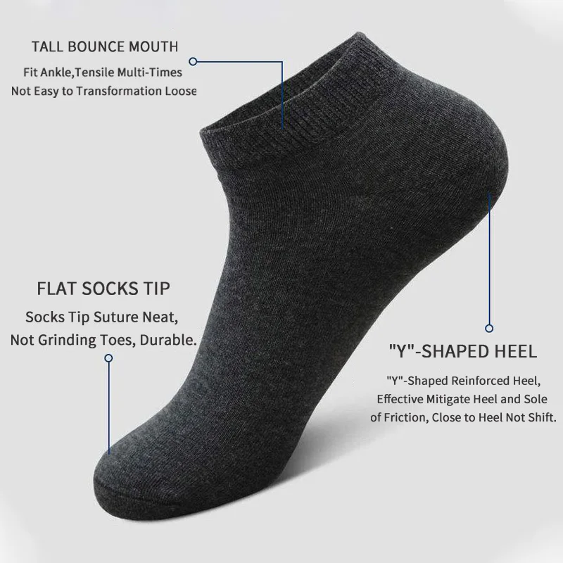 5 Paar lässige, einfarbige Uni – Socks Ankle Men Bewertung und Preis
