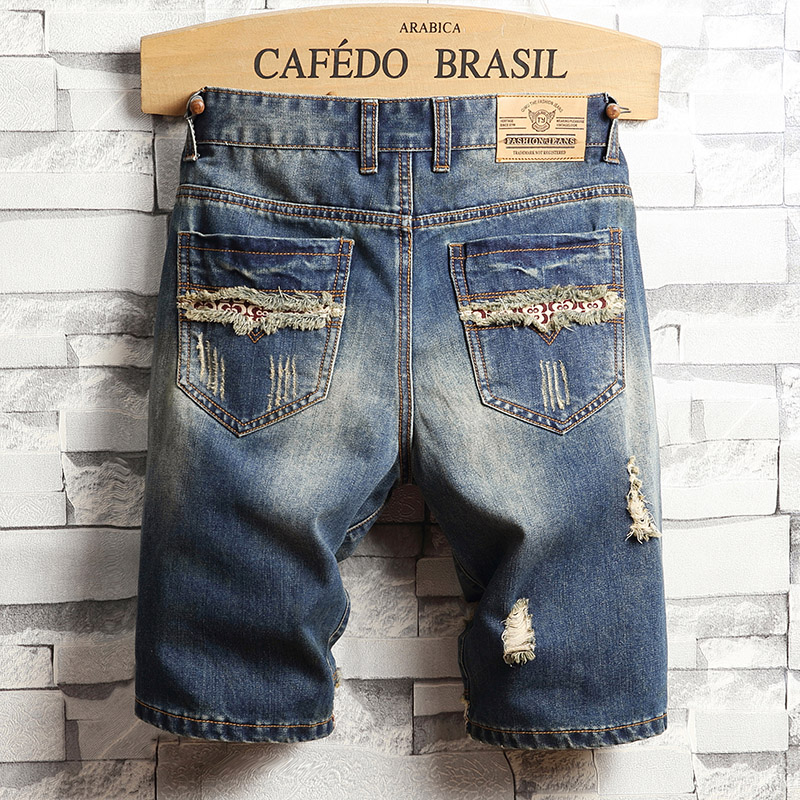 Zerrissene Hip-Hop-Jeans-Short – Men'S Fashion Overalls Bewertung und Preis