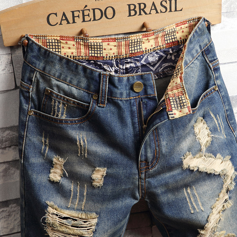 Zerrissene Hip-Hop-Jeans-Short – Men'S Fashion Overalls Bewertung und Preis