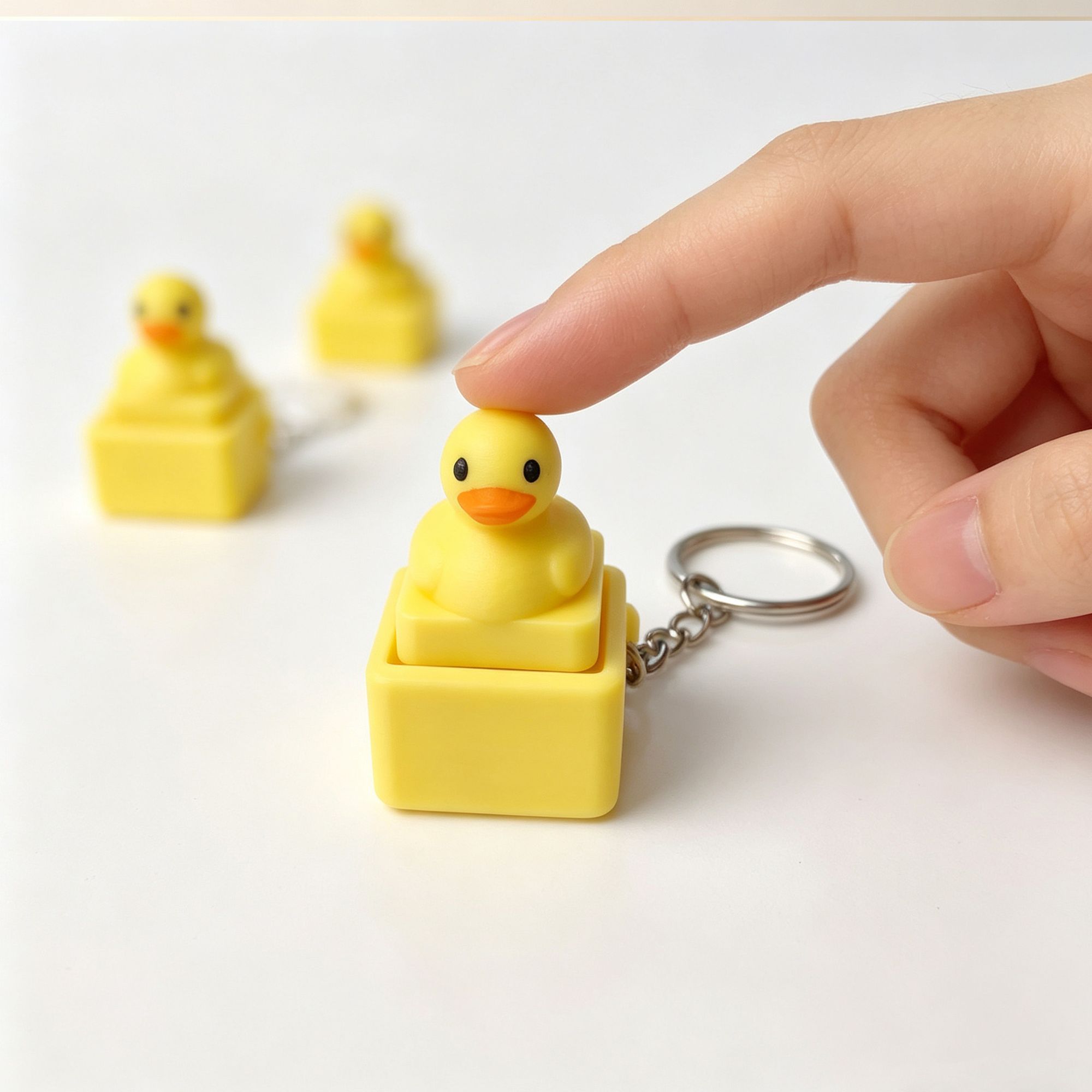 Niedlicher gelber Enten-Druckk – Men Fashion Key Bewertung und Preis