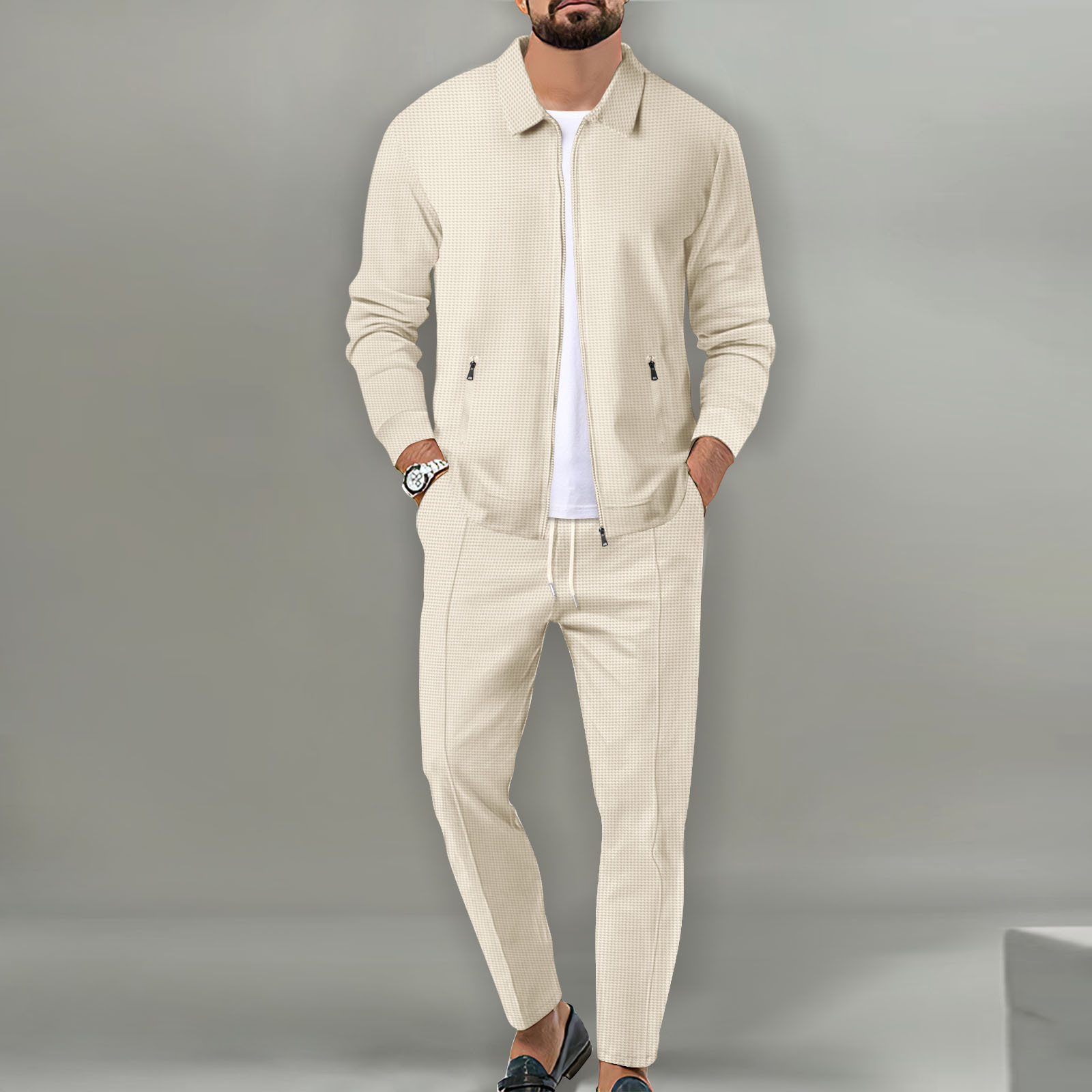 Herbstjacken-Set für junge Män – Knitted Cardigan Men Bewertung und Preis