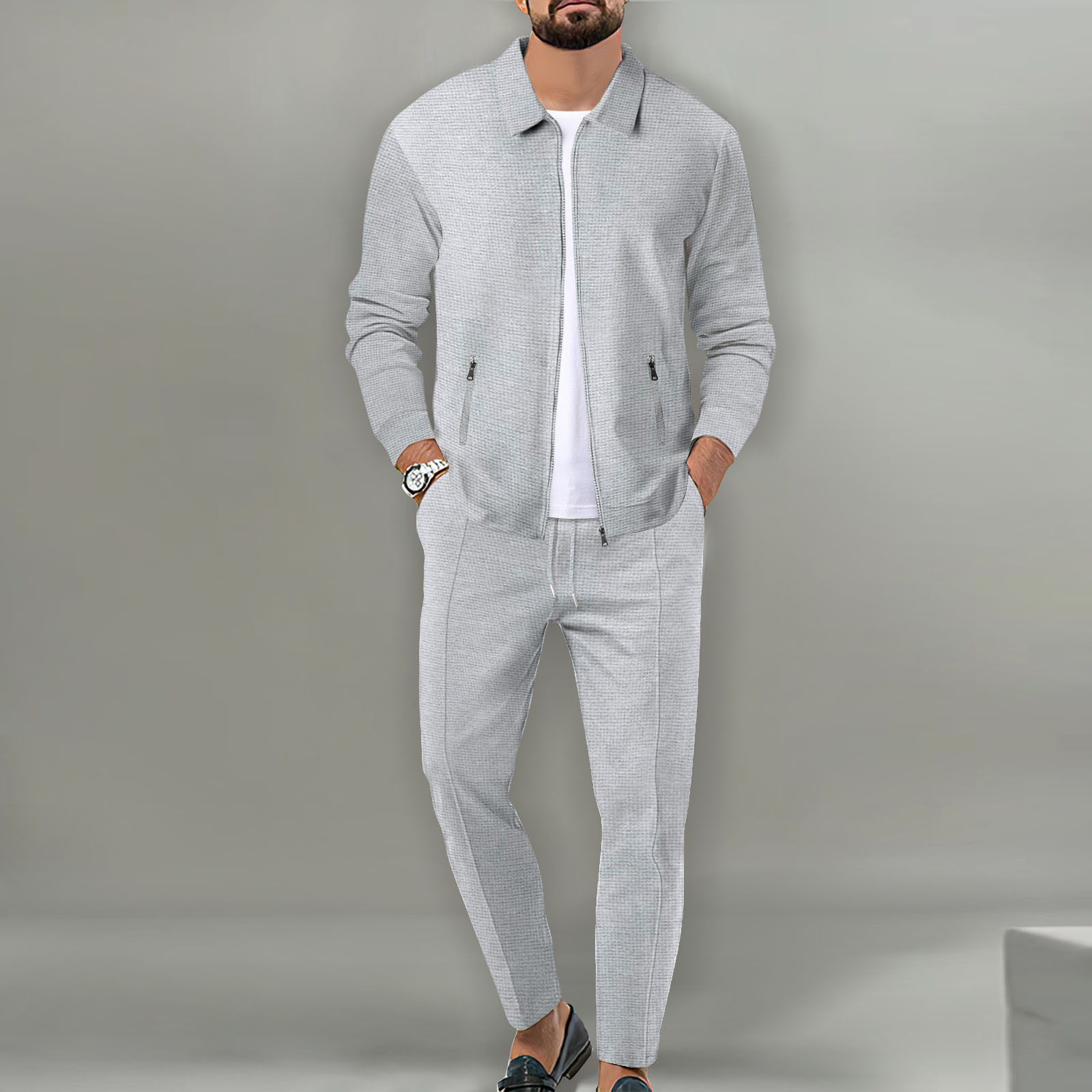 Herbstjacken-Set für junge Män – Knitted Cardigan Men Bewertung und Preis