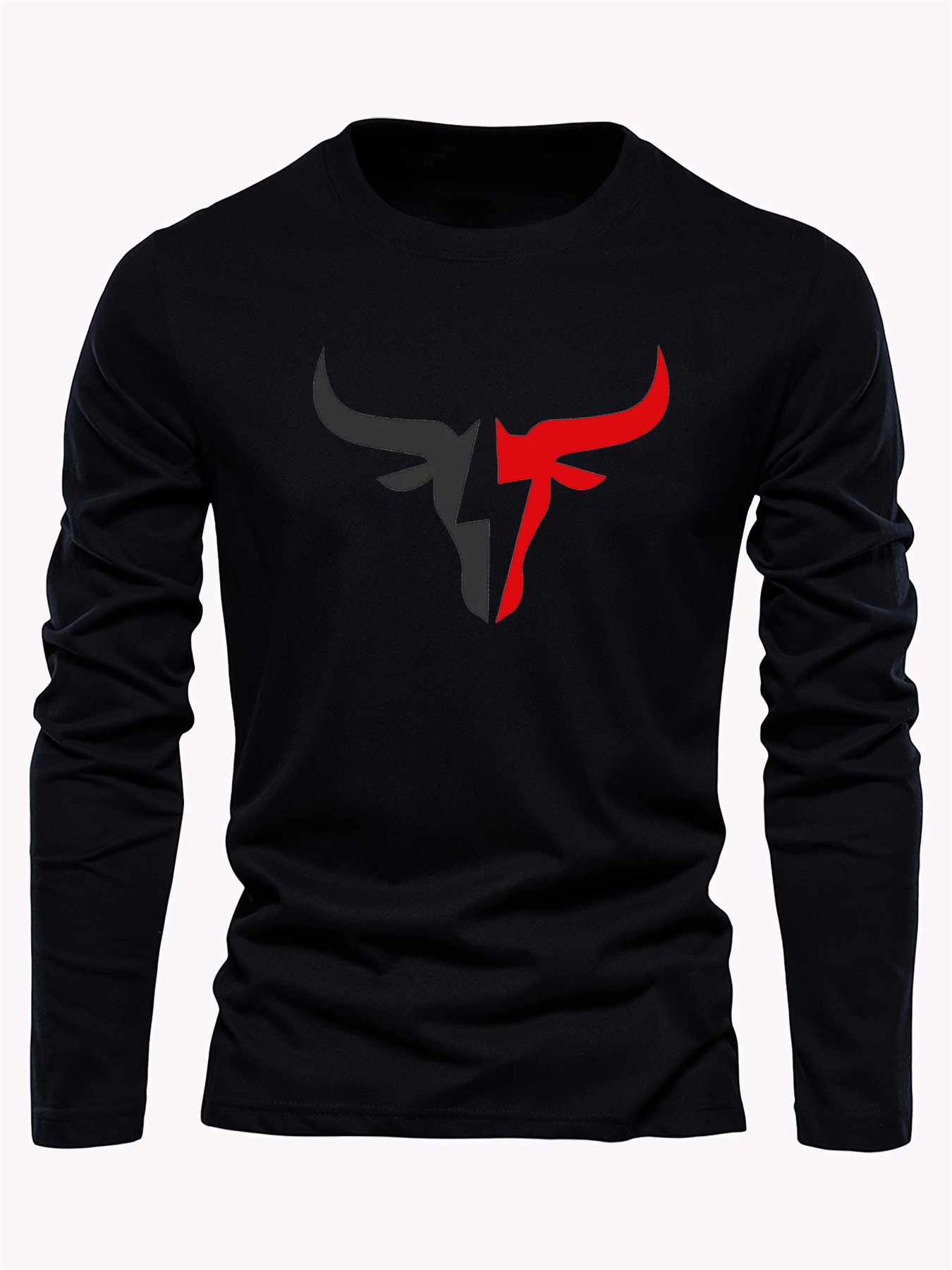 Einfarbiges Herren-Langarm-T-S – Mens Fashion Casual Outfits Bewertung und Preis