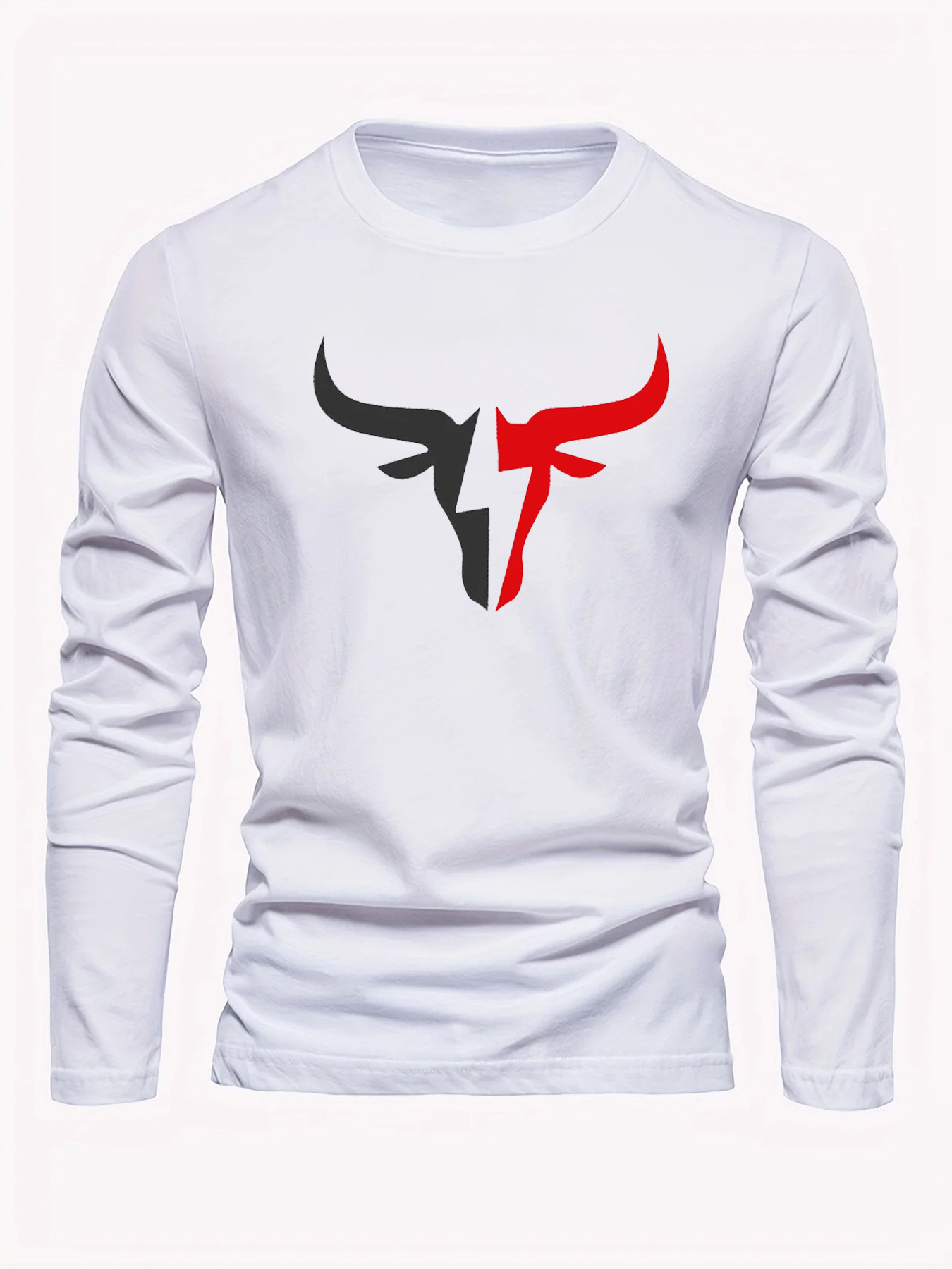 Einfarbiges Herren-Langarm-T-S – Mens Fashion Casual Outfits Bewertung und Preis