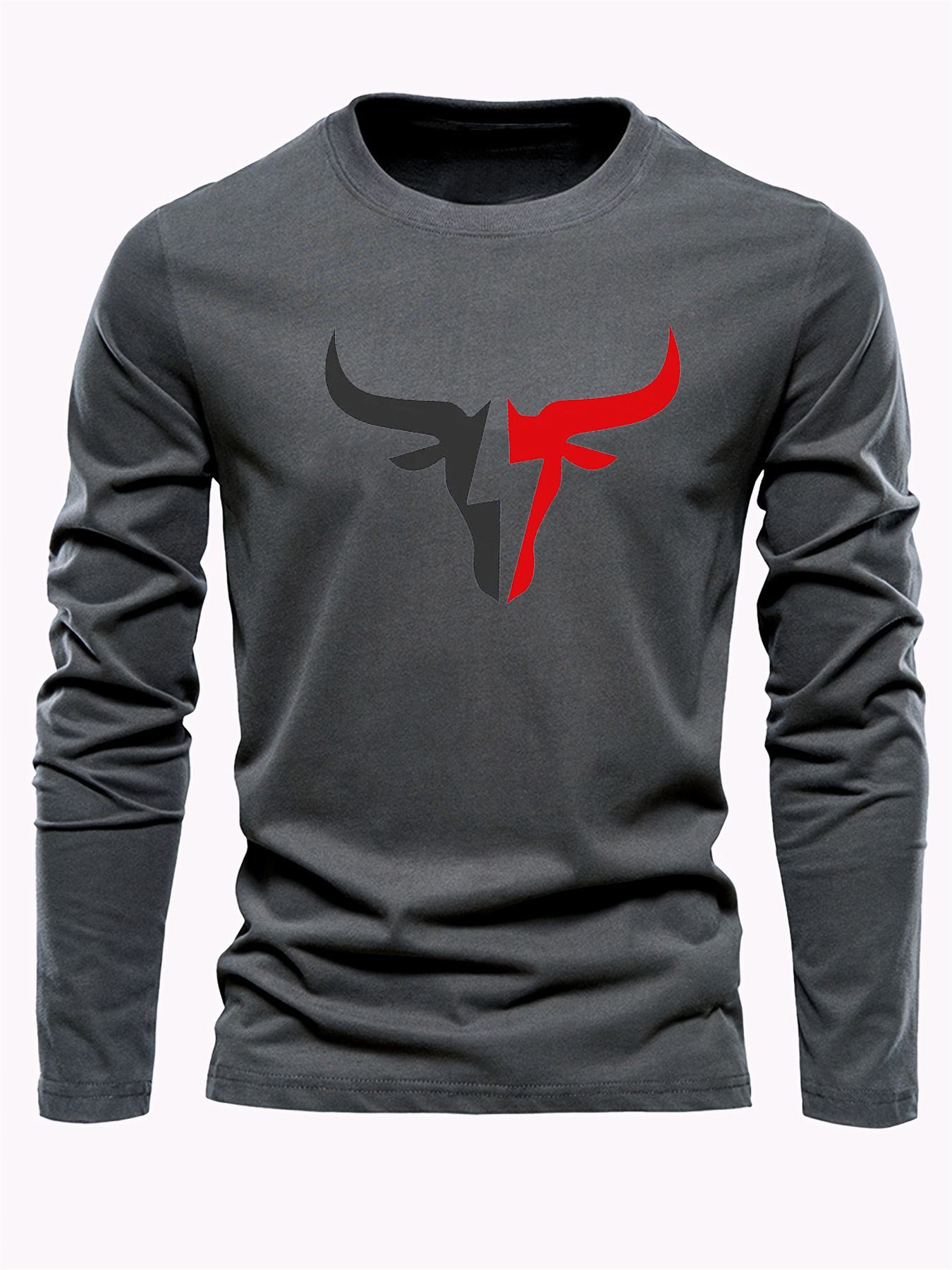 Einfarbiges Herren-Langarm-T-S – Mens Fashion Casual Outfits Bewertung und Preis