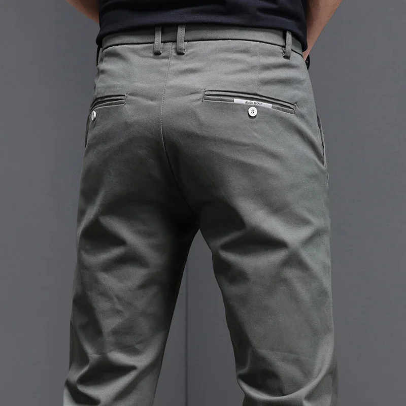 97 % Baumwolle 2025, Frühling  – Men'S Fashion Khaki Pants Bewertung und Preis