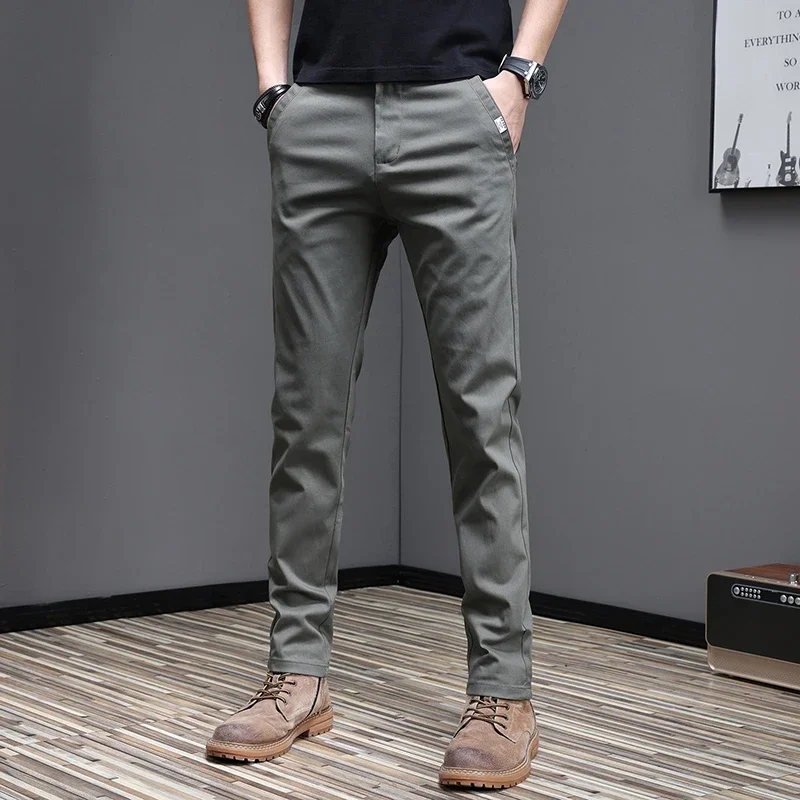 97 % Baumwolle 2025, Frühling  – Men'S Fashion Khaki Pants Bewertung und Preis