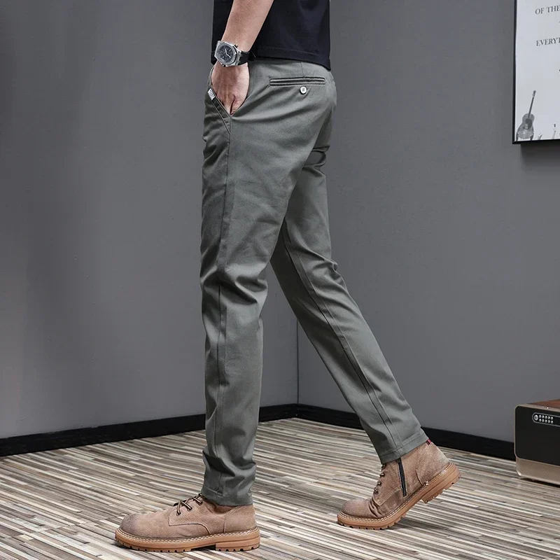 97 % Baumwolle 2025, Frühling  – Men'S Fashion Khaki Pants Bewertung und Preis