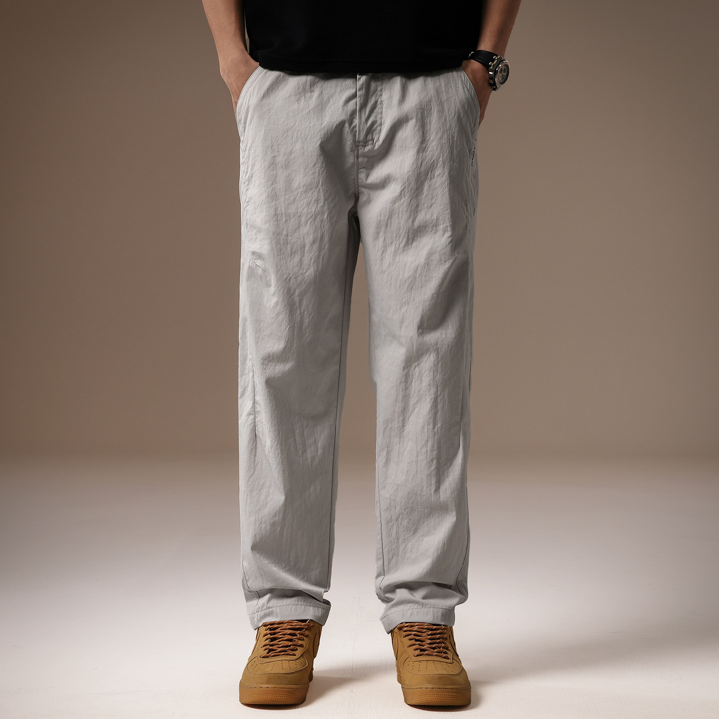 Herrenhose in Hellgrau-Khaki,  – Men'S Fashion Khaki Pants Bewertung und Preis