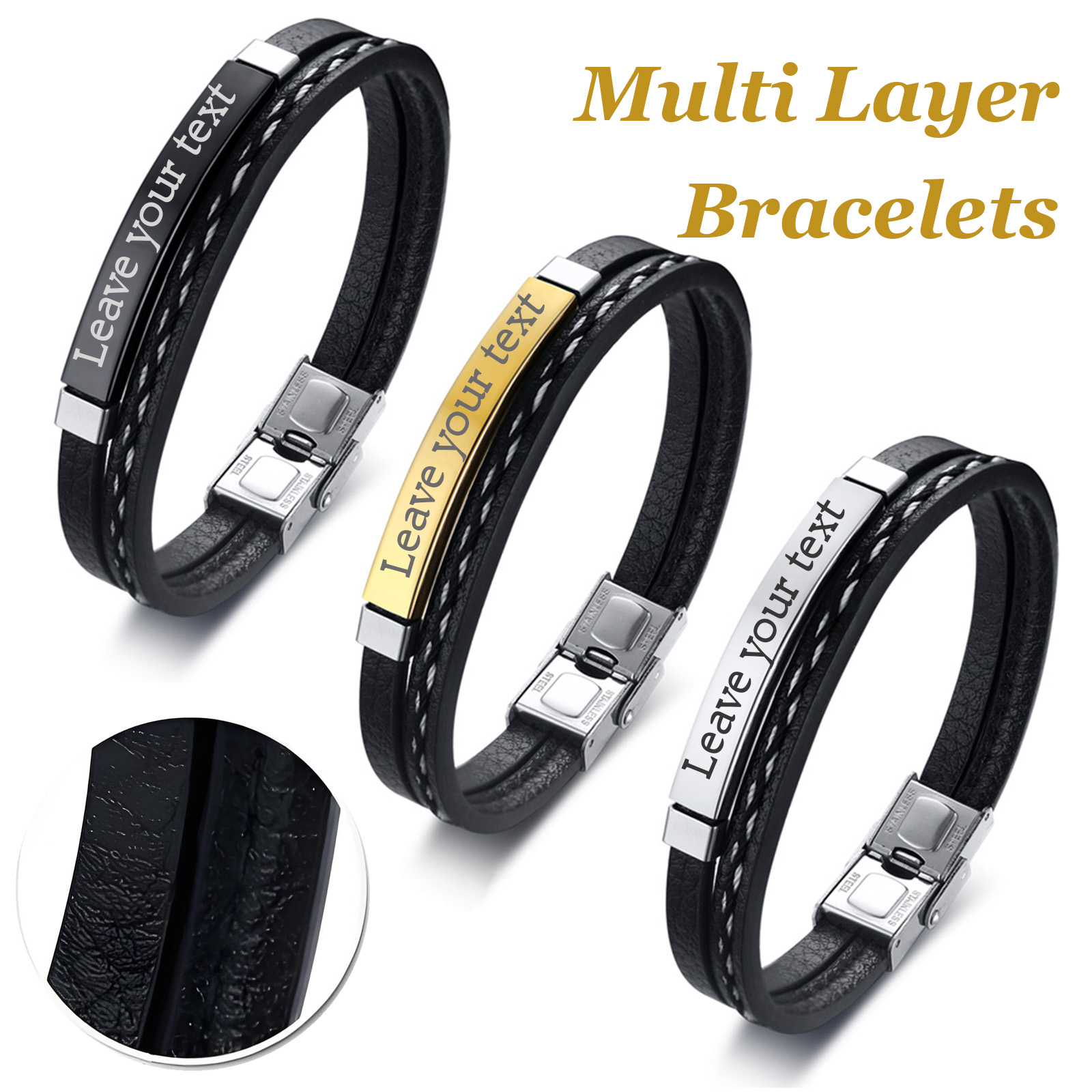 Doppellagiges Armband aus gefl – Men'S Fashion Gold Chain Bewertung und Preis